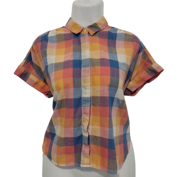 Madewell Multicolor Plaid Button Down Shirt - Picture 3 of 16